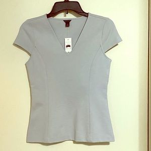 NWT Ann Taylor Top Size XS Light Gray